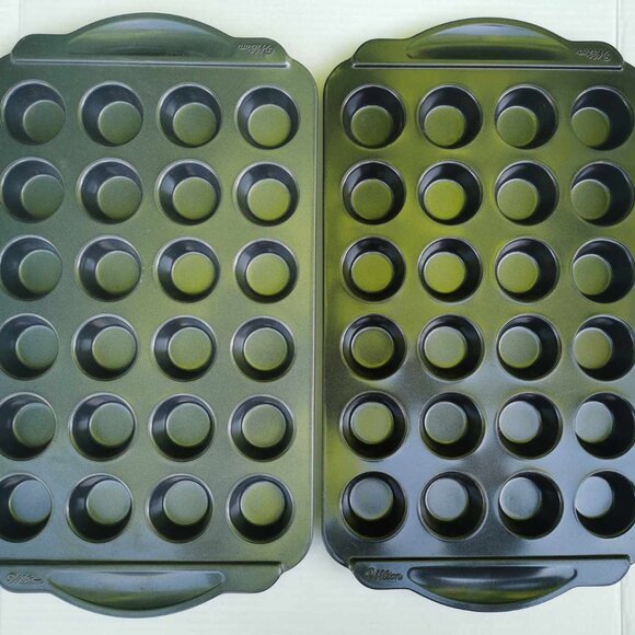 Wilton 24 Cup Mini Muffin Pan Set of 2 - Picture 1 of 3